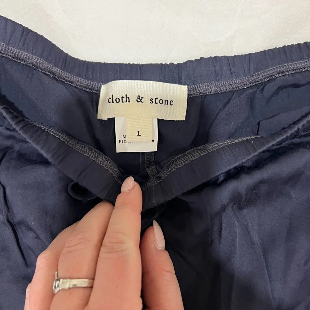 🏷 *NWT* Anthropologie Cloth & Stone Draped Joggers - Effortless Comfort & Style - Picture 4 of 11